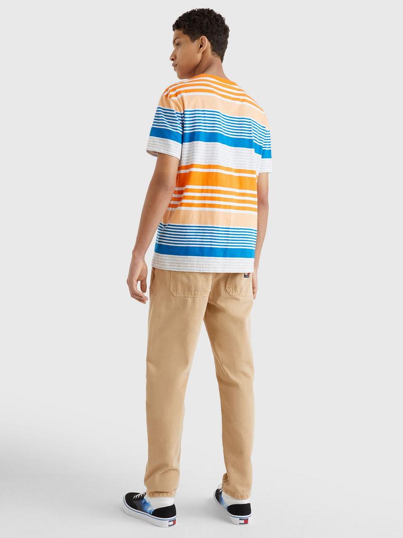 Férfi Tommy Hilfiger Summer stripe Póló Színes | HU 857FDN